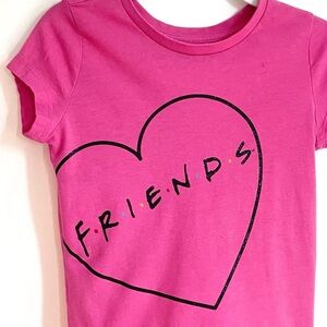 5/$20💥FRIENDS TV Show T-Shirt, Glitter Heart, Iconic Friends Logo, Cherry Pink